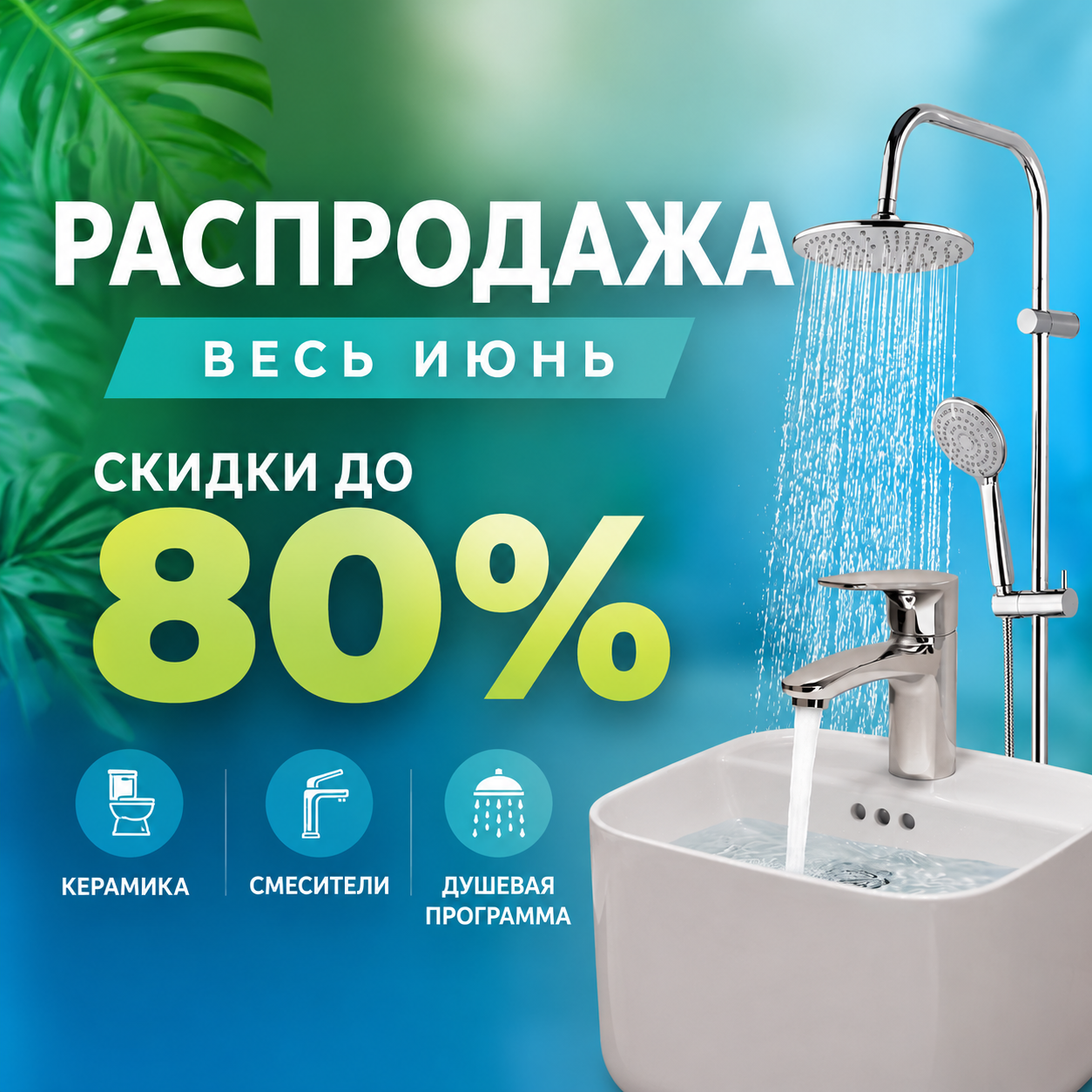 ИЮНЬСКАЯ РАСПРОДАЖА САНТЕХНИКИ! 